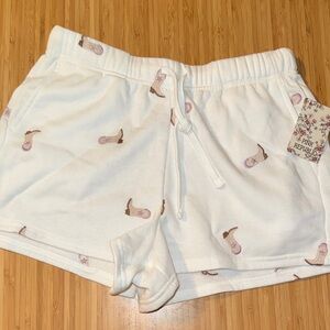 Pink Republic White Patterned Cowgirl Shorts
